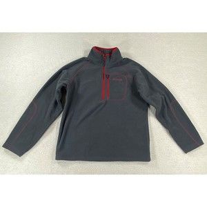 Columbia Fleece Full‎ Zip Youth Kids Boys Sz XL 18/20 Gray/Red Sweatshirt Jacket